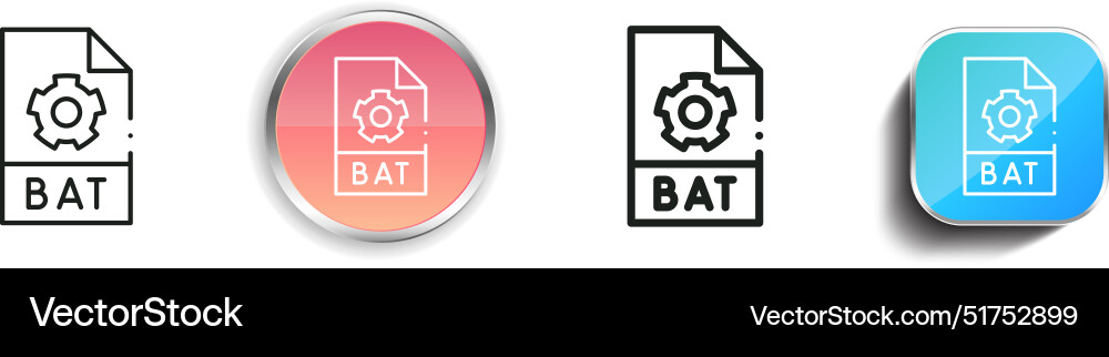 Batch-Symbol dünne lineare regelmäßige und Schaltfläche Stil Batch-Symbol dünne lineare regelmäßige und Schaltfläche Stil vektorbild