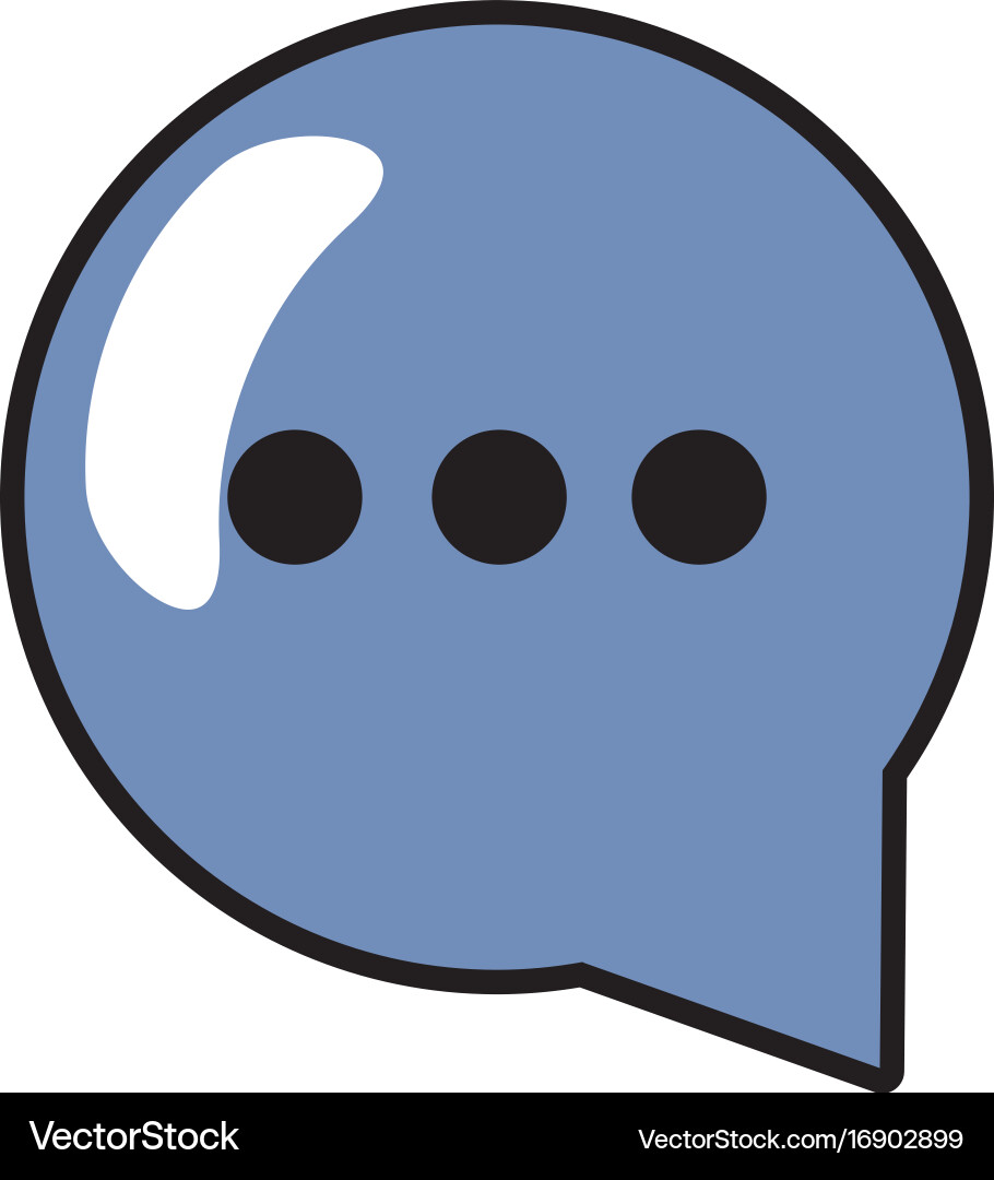 Chat bubble communication notes message vector image
