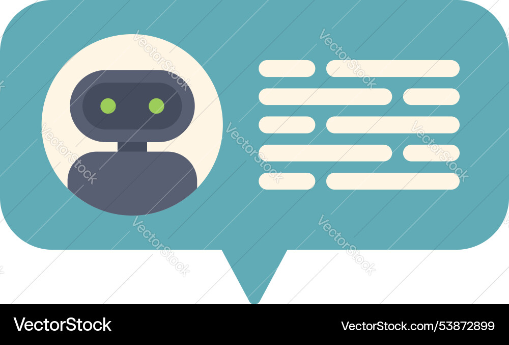 Chatbot messaging with artificial intelligence Chatbot messaging with artificial intelligence vector image