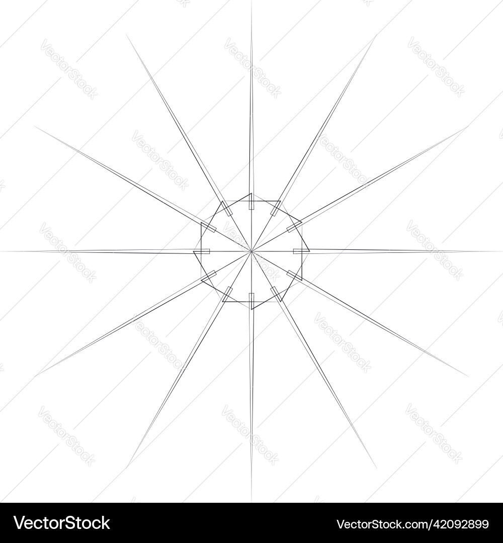 Geometric abstract circle element design Vector Image