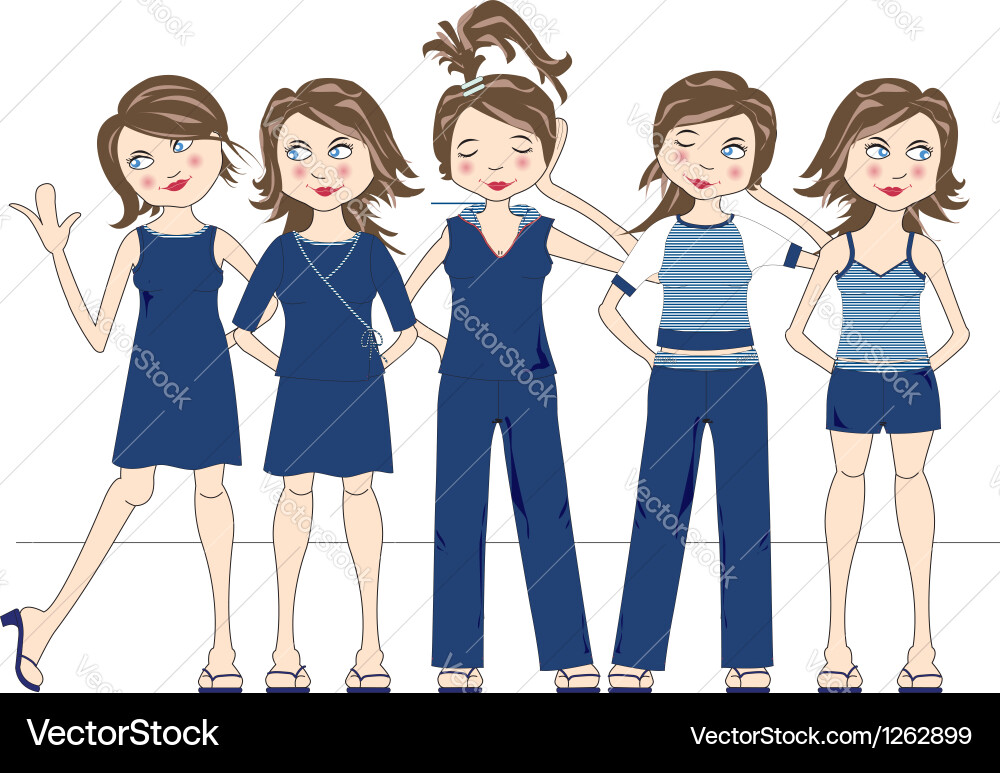 Gruppe der Frauen Vektorbild