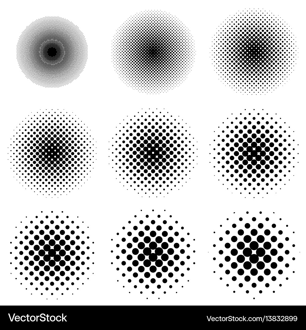 Halftone Circle Pattern vector image