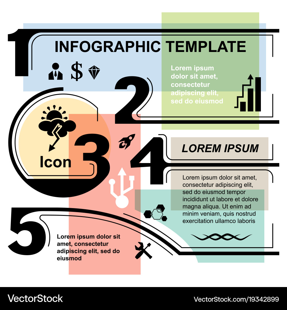 Infographic Layout Elements Vector Image