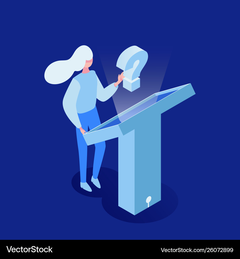 Interactive Information Display vector image