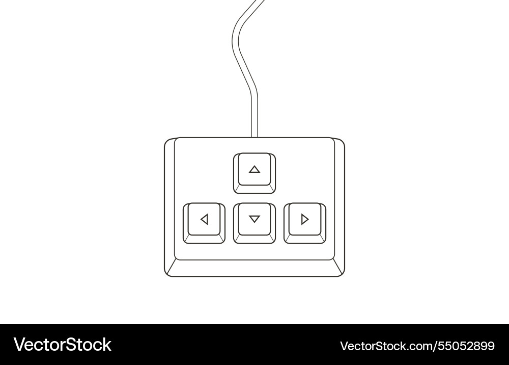 Keyboard control keys with arrow in flat Vector Image