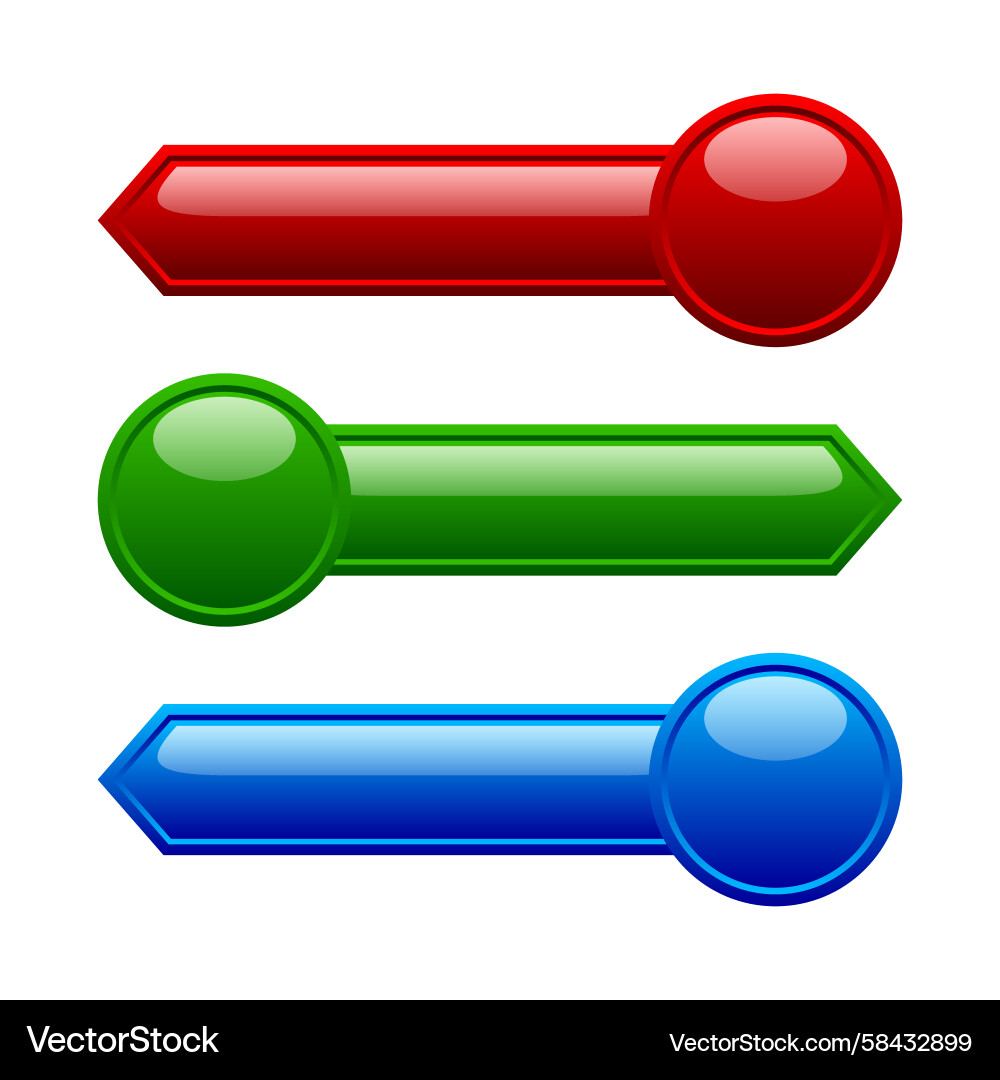 Modern Button Website Template Vector Image