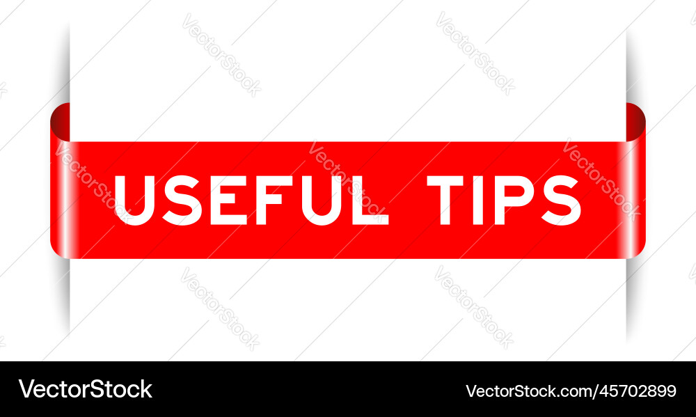 Red color inserted label banner with word useful Red color inserted label banner with word useful vector image