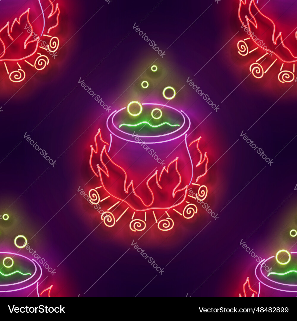 Seamless pattern with glow potion in witchs Seamless pattern with glow potion in witchs vector image