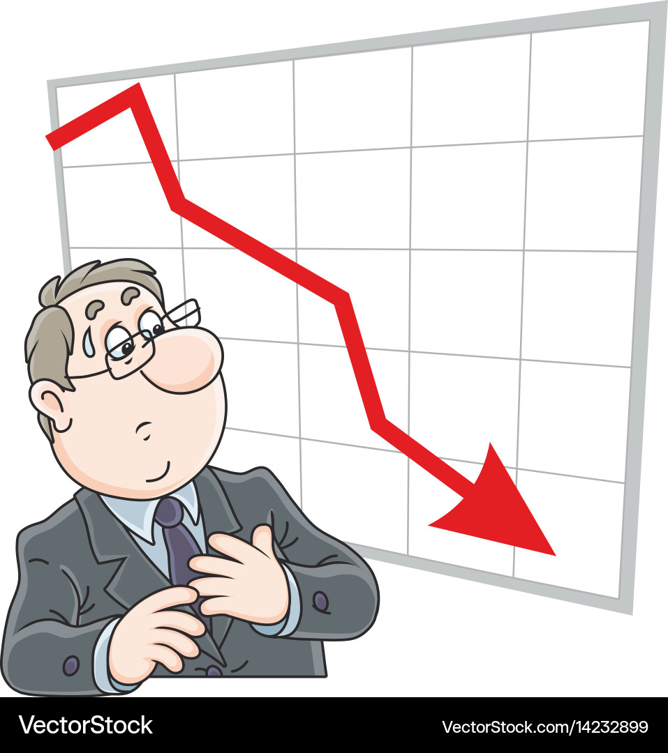 Trader and business recession vector image