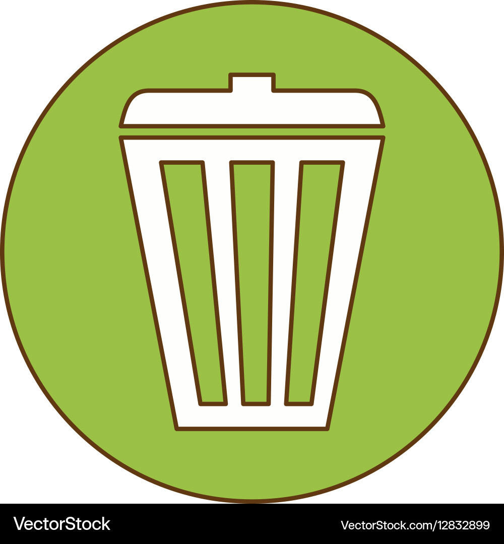 Trash can button icon image Vector Image