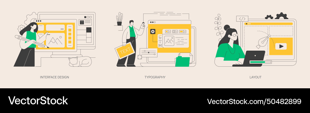Ui design abstract concept Ui design abstract concept vector image