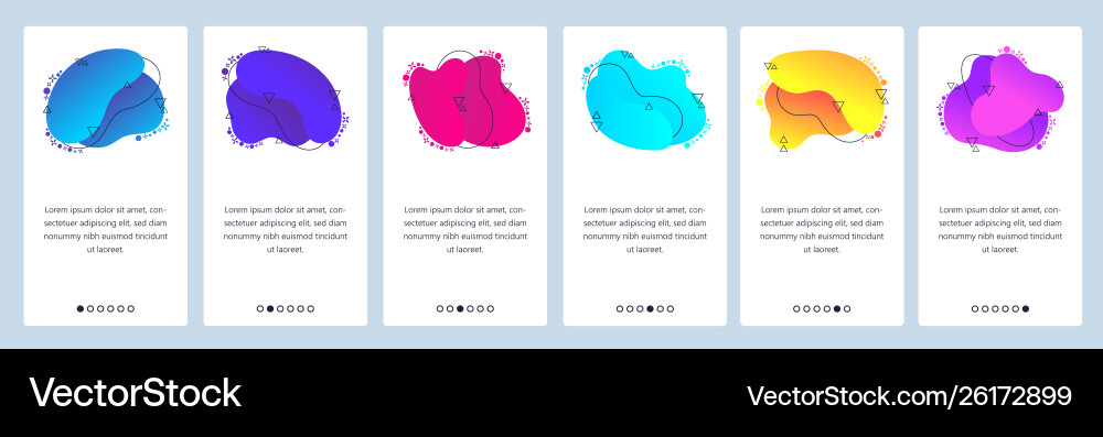 Website and mobile app onboarding screens Website and mobile app onboarding screens vector image