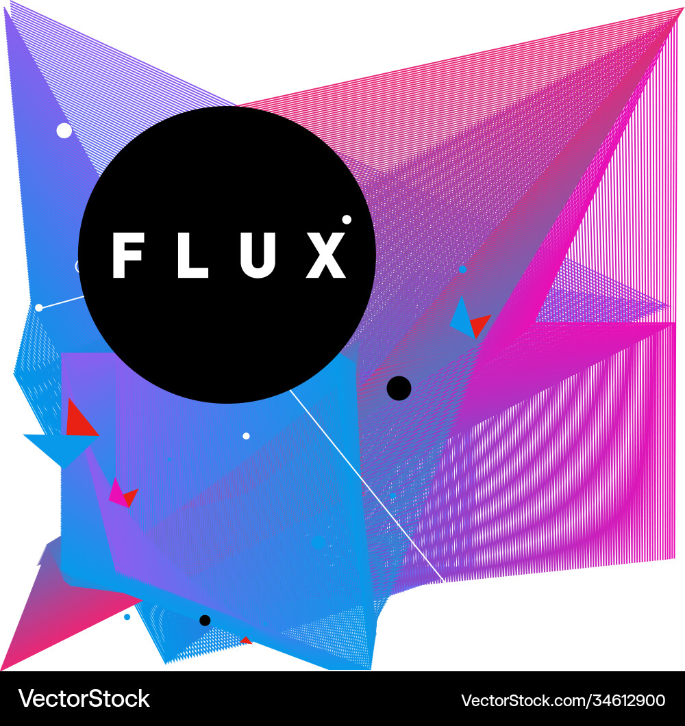 3d colorful wave background dynamic flux effect Vector Image