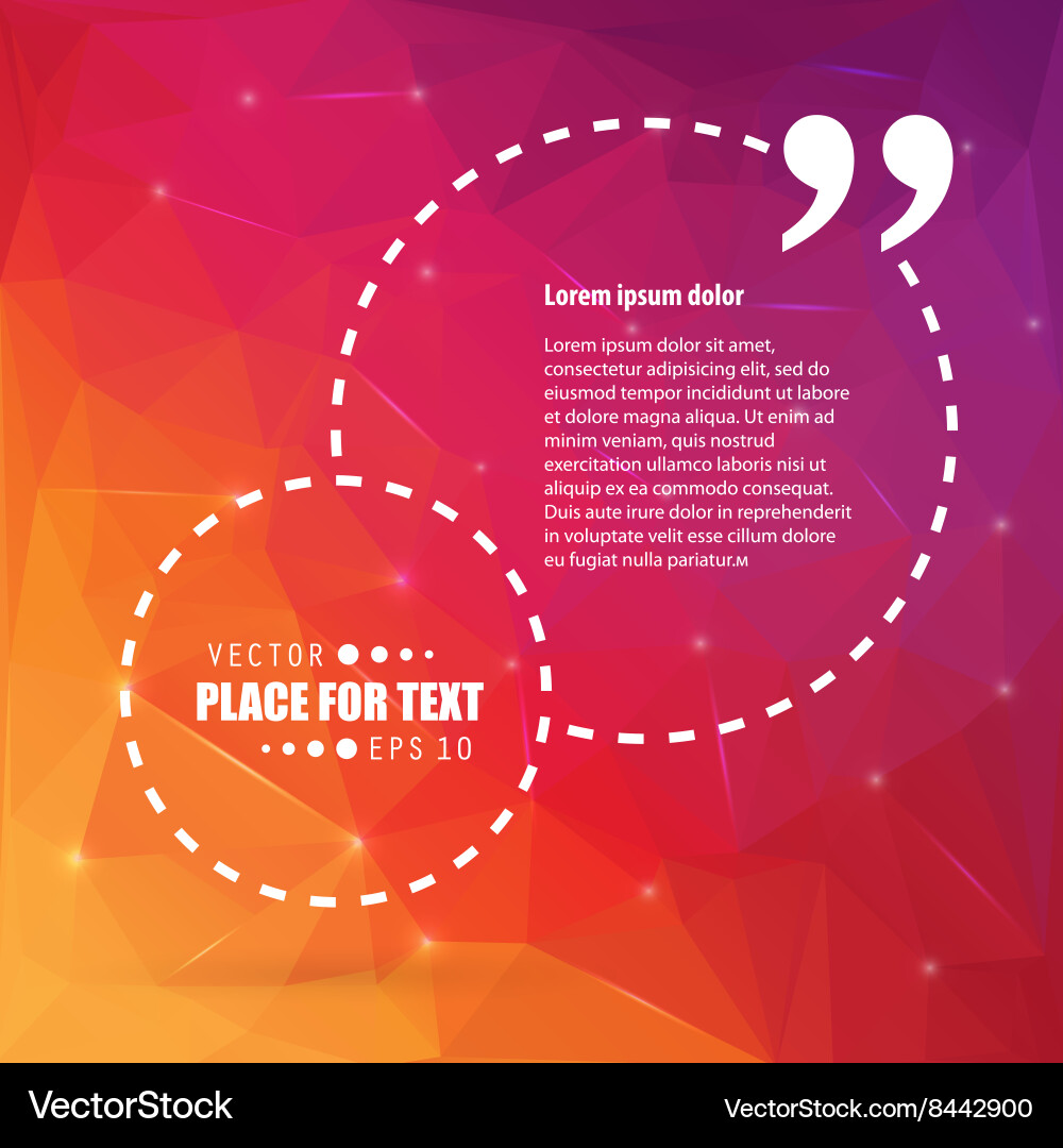 Abstract concept empty speech square quote Vector Image