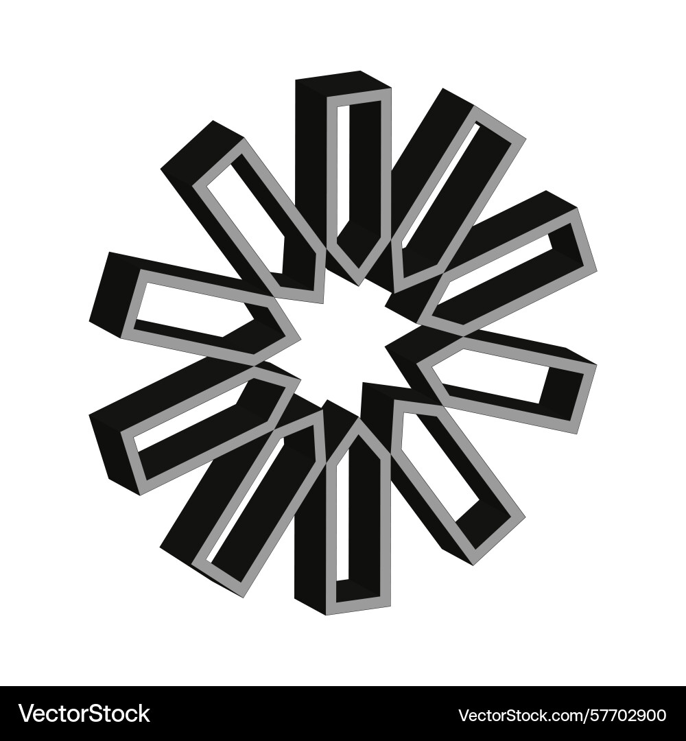 Abstract star shape geometric radial pattern Abstract star shape geometric radial pattern vector image