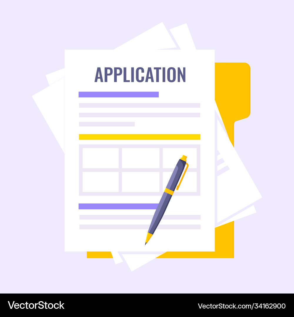 Application form submit flat style design icon Application form submit flat style design icon vector image