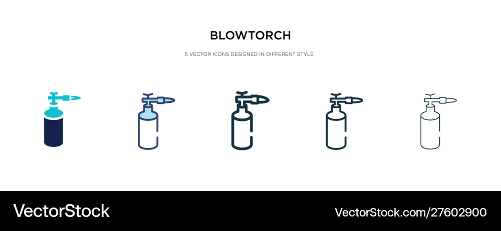 Blowtorch icon in different style two colored Blowtorch icon in different style two colored vector image