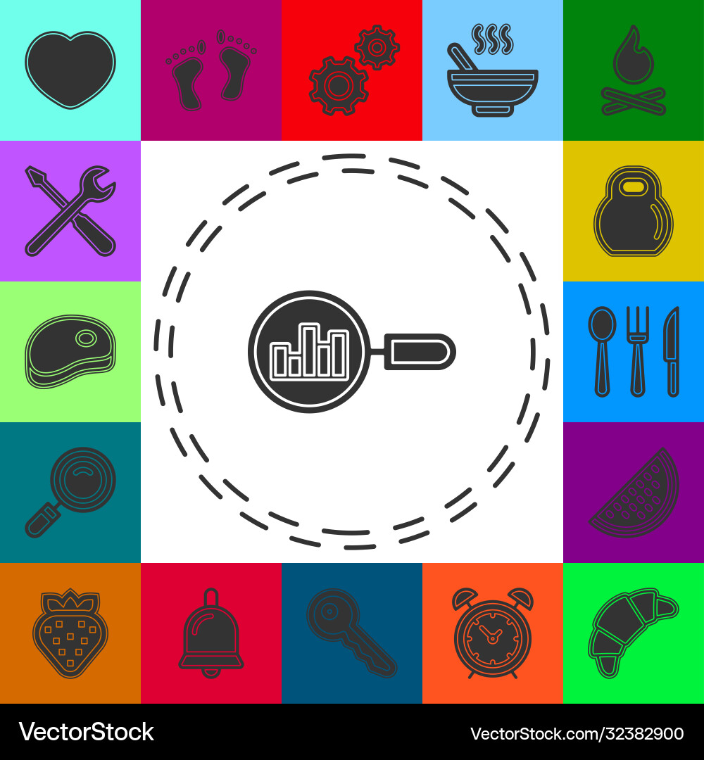 Forecasting concept icon analysis simple element Forecasting concept icon analysis simple element vector image