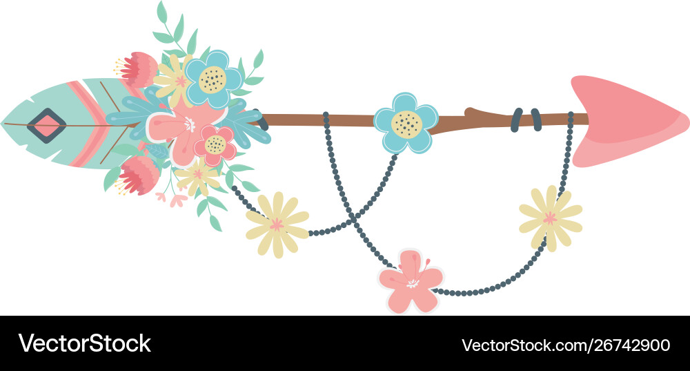 Isolated boho arrow design Vector Image