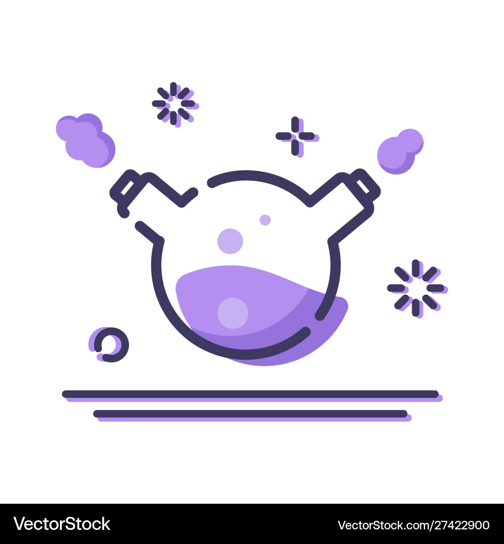 Laboratory flasks icon set Vector Image
