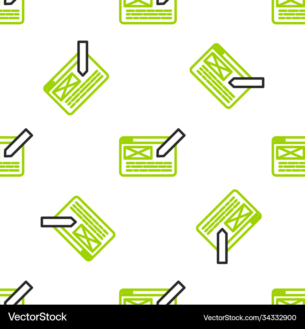 Line ui or ux design icon isolated seamless Line ui or ux design icon isolated seamless vector image
