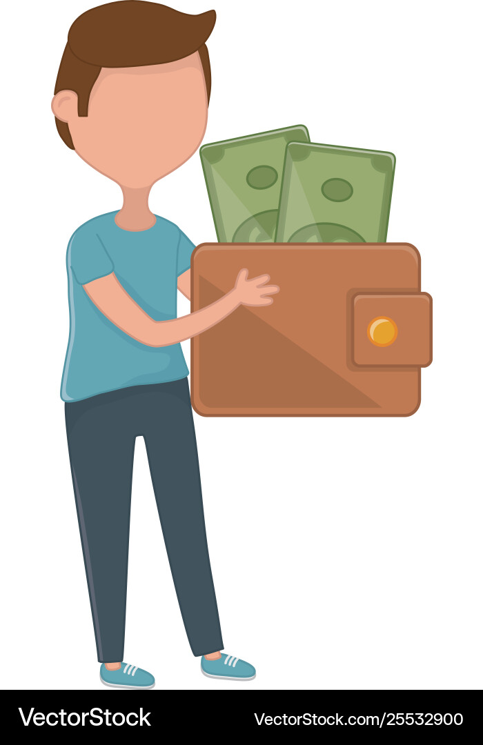 Man with wallet design vector image