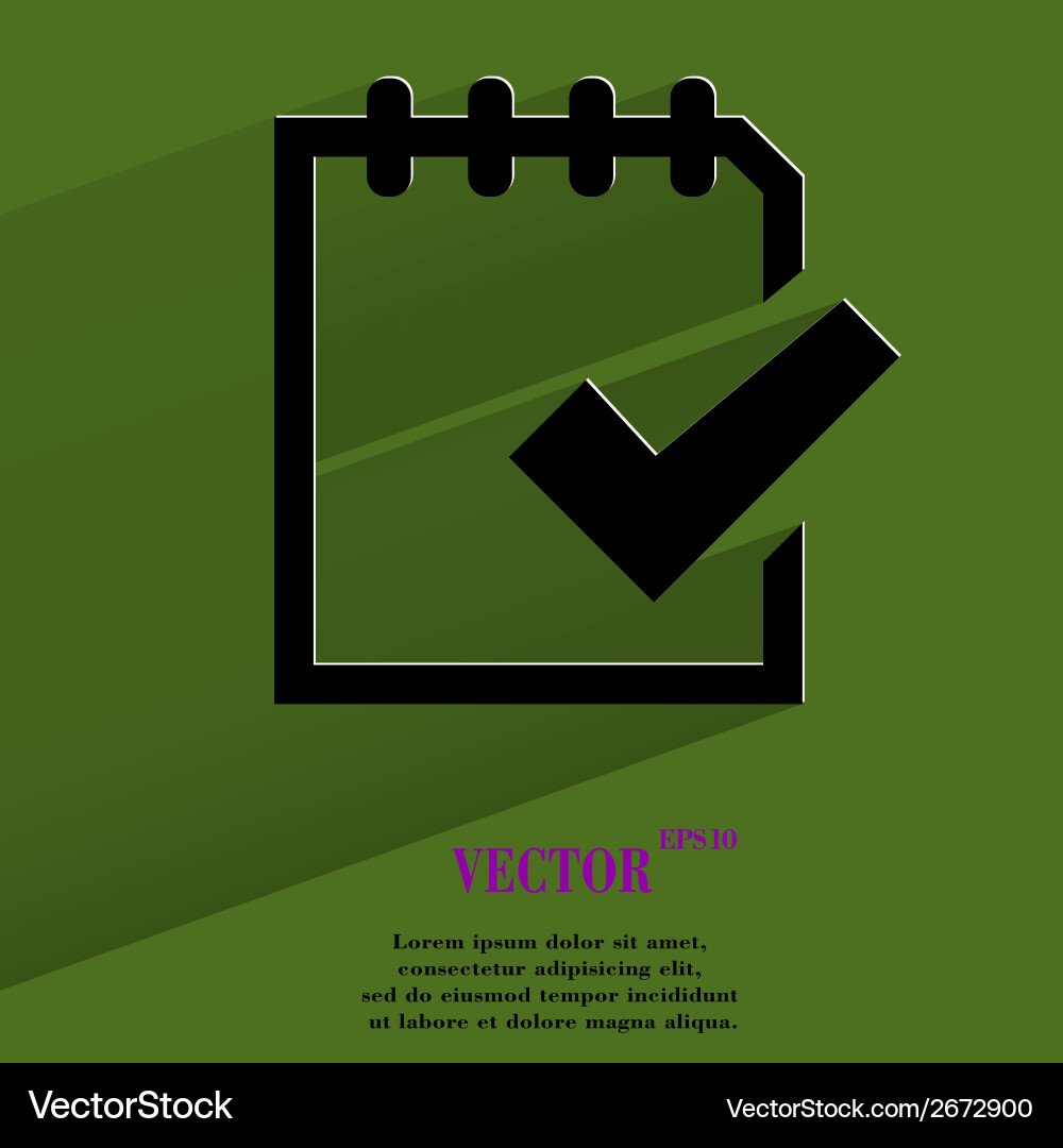 Notepad paper documents flat modern web button Vector Image