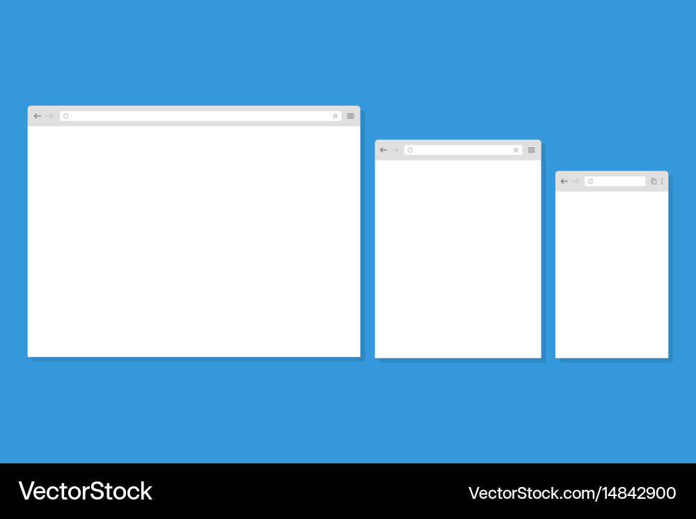Open internet browser window in a flat style vector image