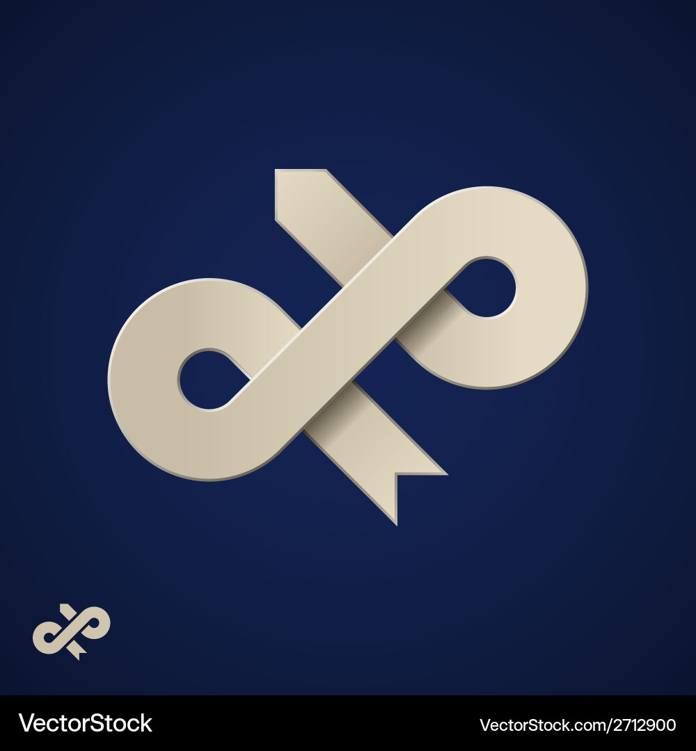 Paper Loop Arrow Template vector image