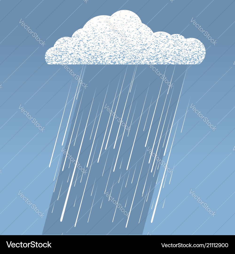 Rain Cloud Scene Royalty Free Vector Image - VectorStock