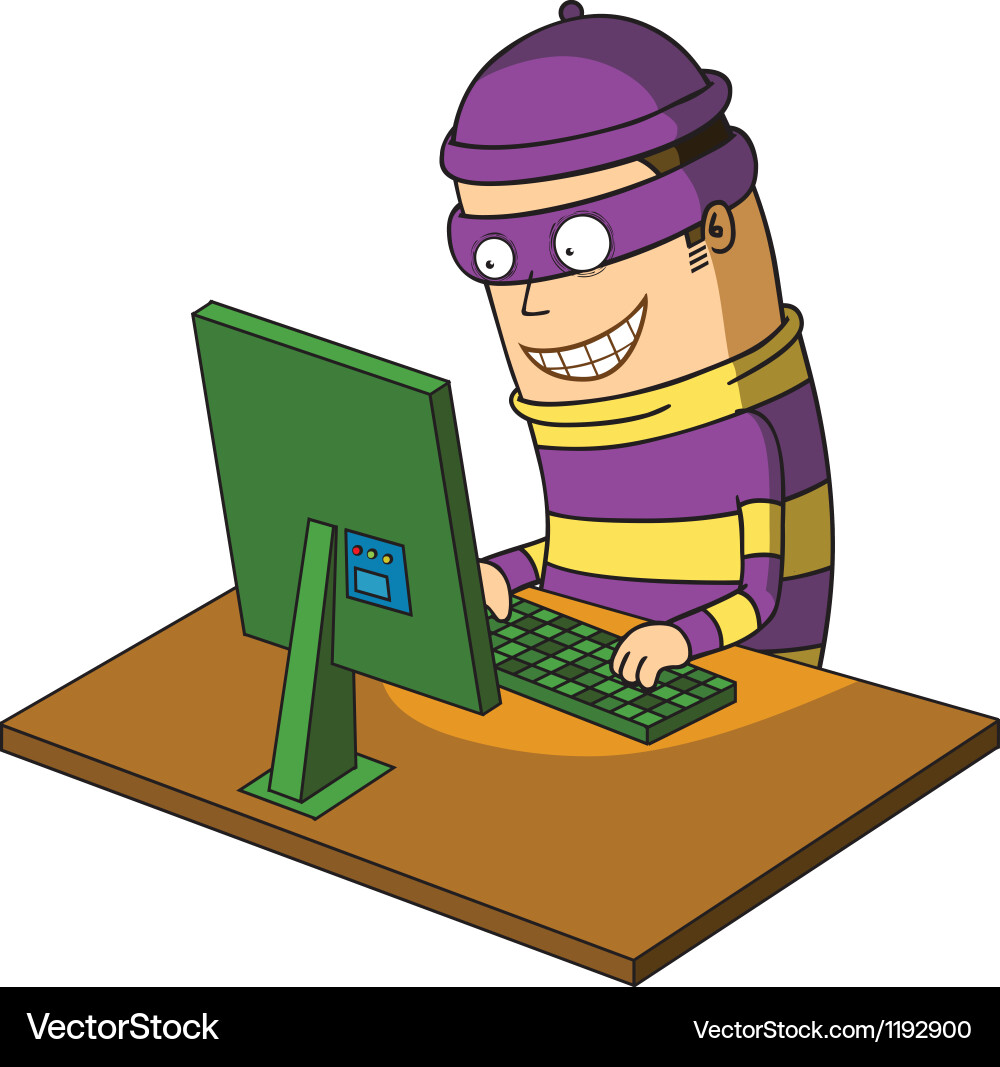 Sneaky Hacker Vector Image