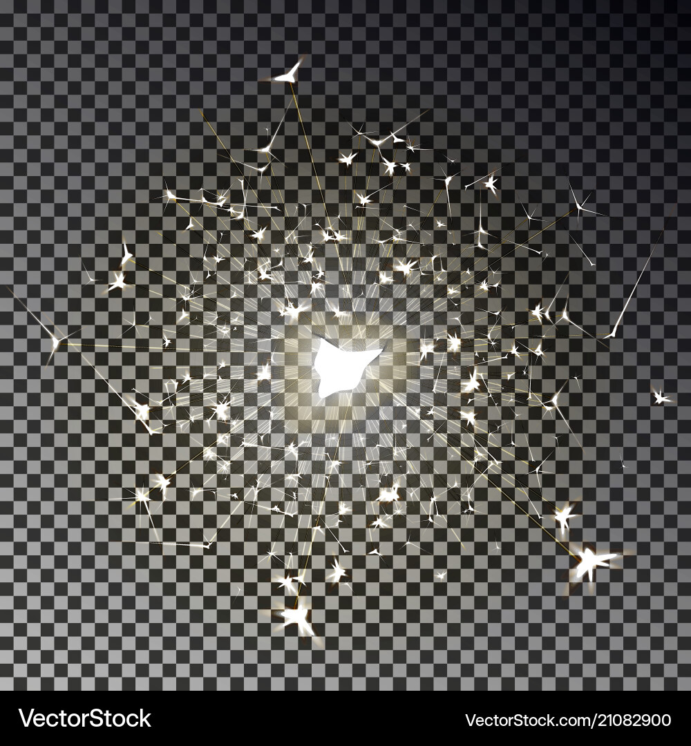 Sparkler light isolated on transparent background Sparkler light isolated on transparent background vector image