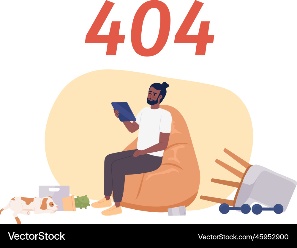 Suddenly lost connection with internet empty state vector image