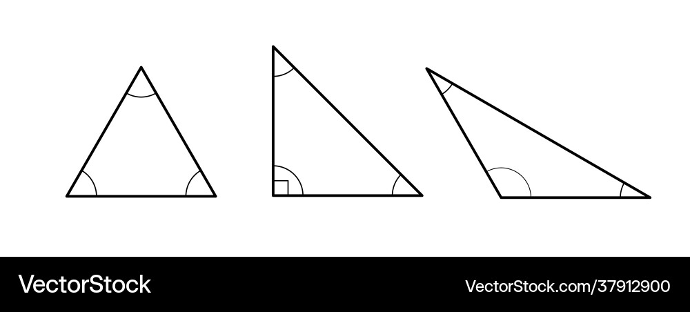 Types of Triangles – Geometry vector image