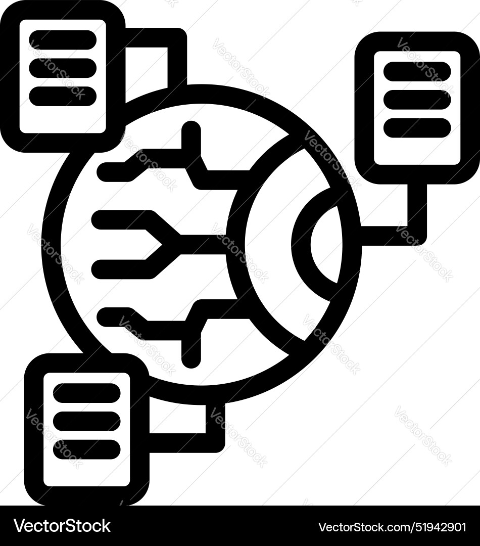 Artificial intelligence is processing data from Artificial intelligence is processing data from vector image