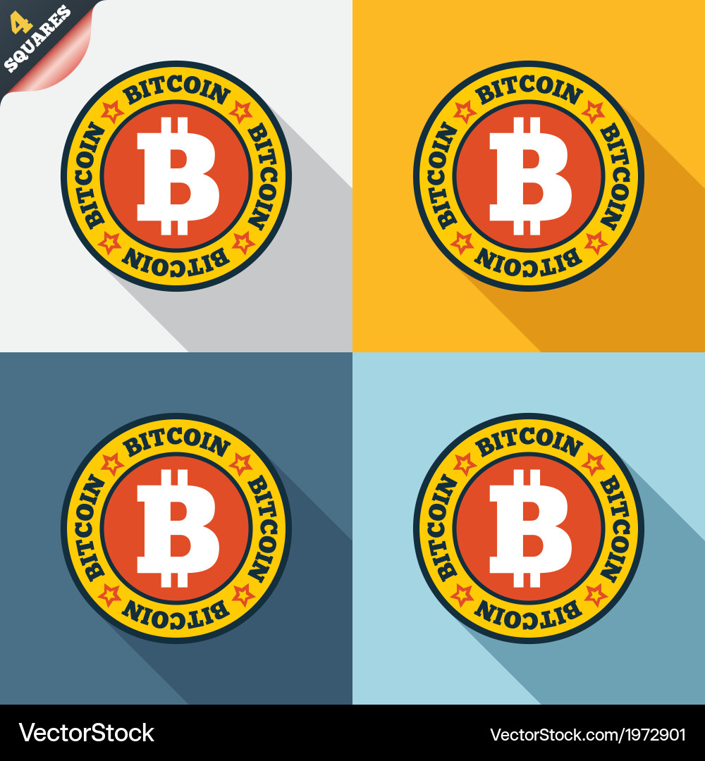 Bitcoin sign icon cryptography currency symbol Vector Image