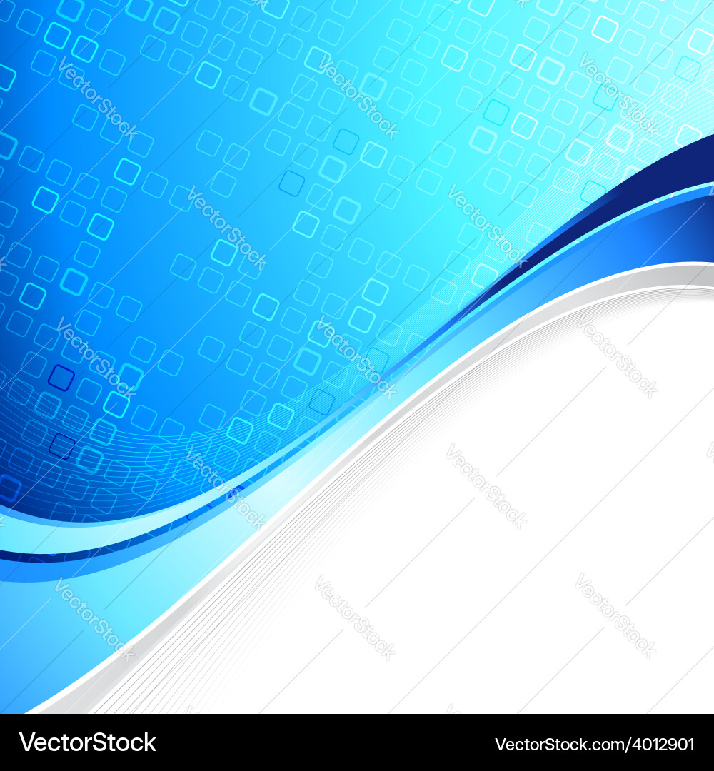 Blue abstract cell background with border element vector image