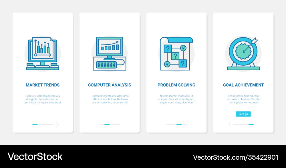 Business trend data analysis and analytics ux ui vector image