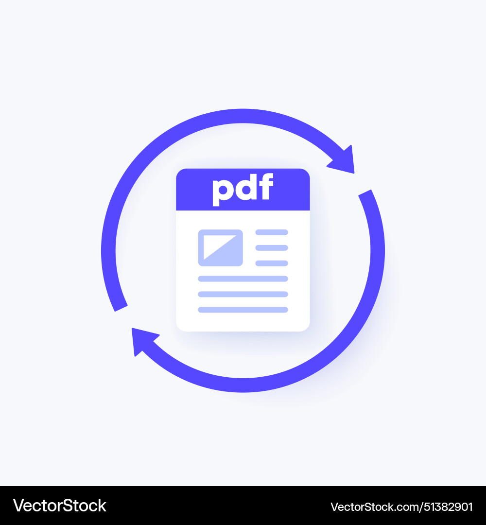 Convert to pdf document icon vector image