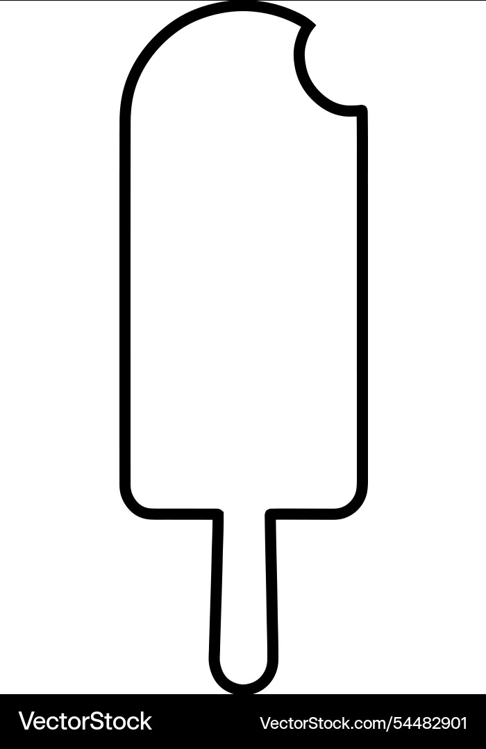 Eis Umriss Ikone auf weißem Hintergrund Vektorbild