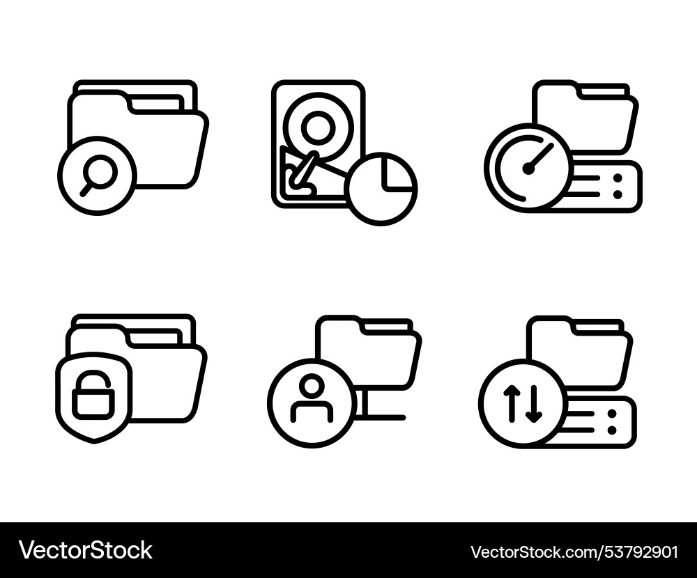 File manager folder access management storage File manager folder access management storage vector image