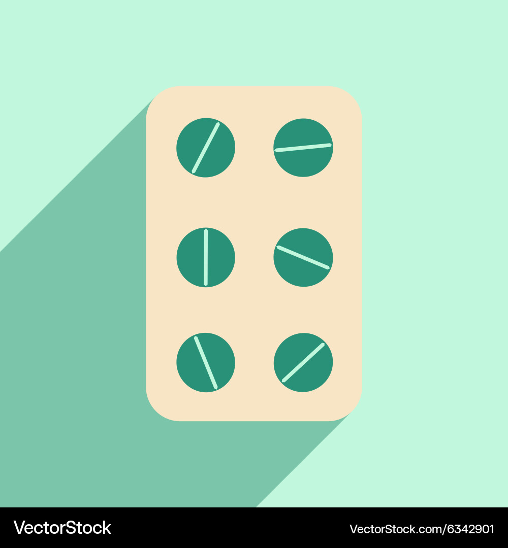 Flat with shadow icon and mobile application Vector Image