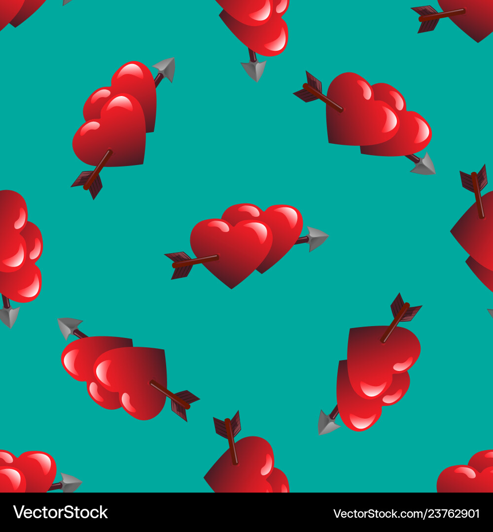 Heart seamless pattern Heart seamless pattern vector image