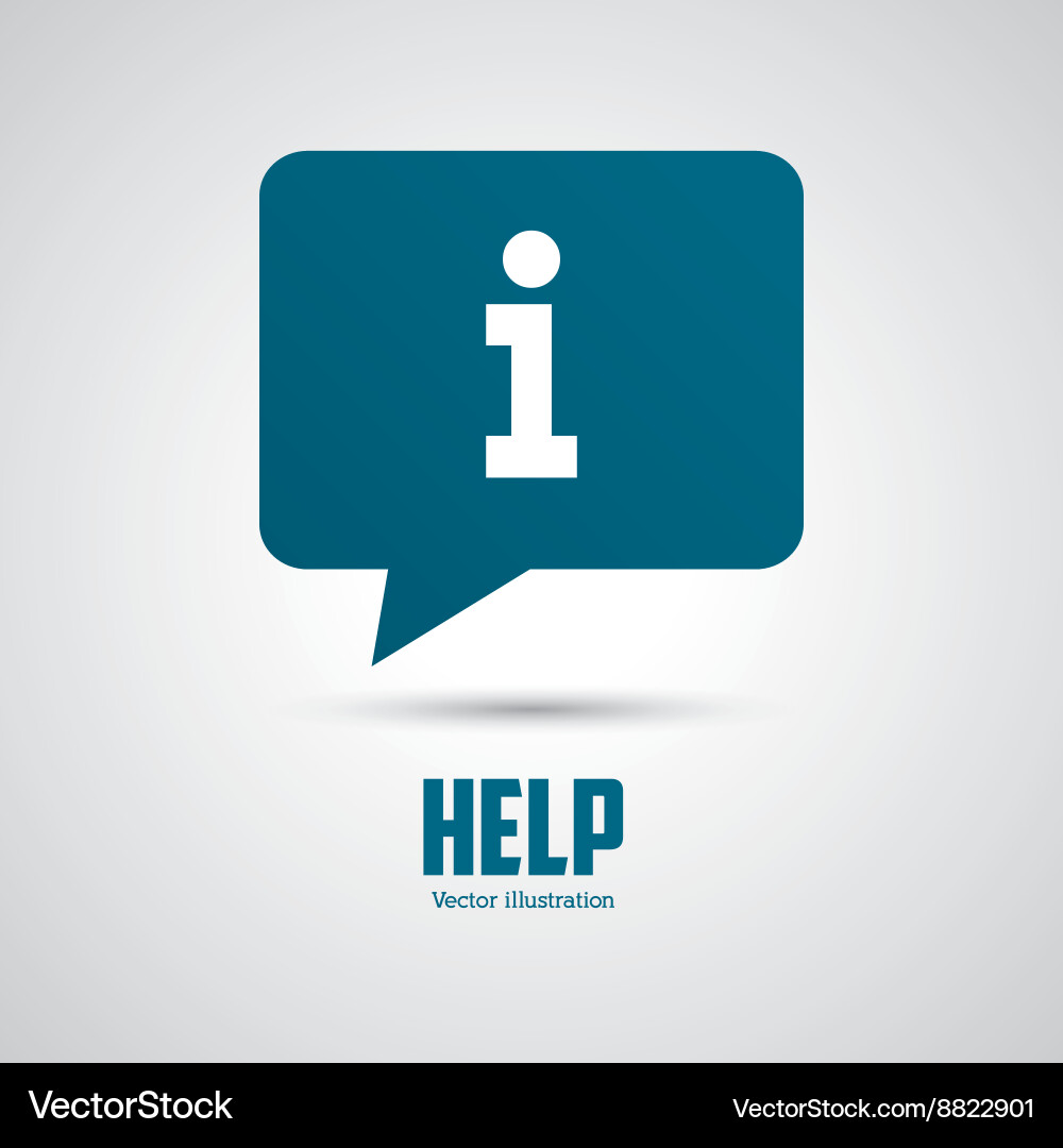 Help design question mark icon flat vector image