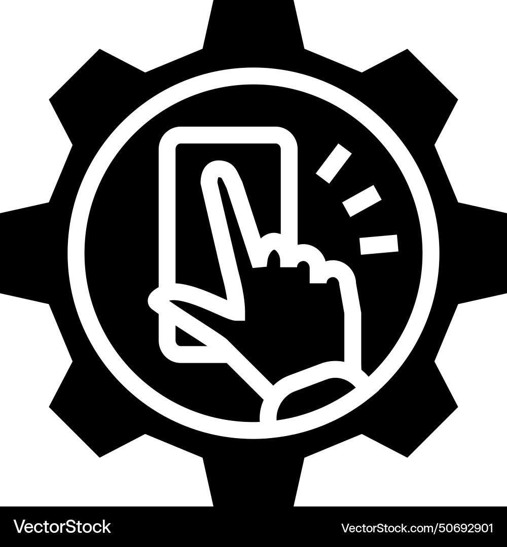 Interaction design ux ui glyph icon Vector Image