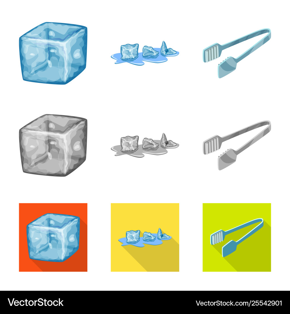 Isolated object texture and frozen sign Vector Image