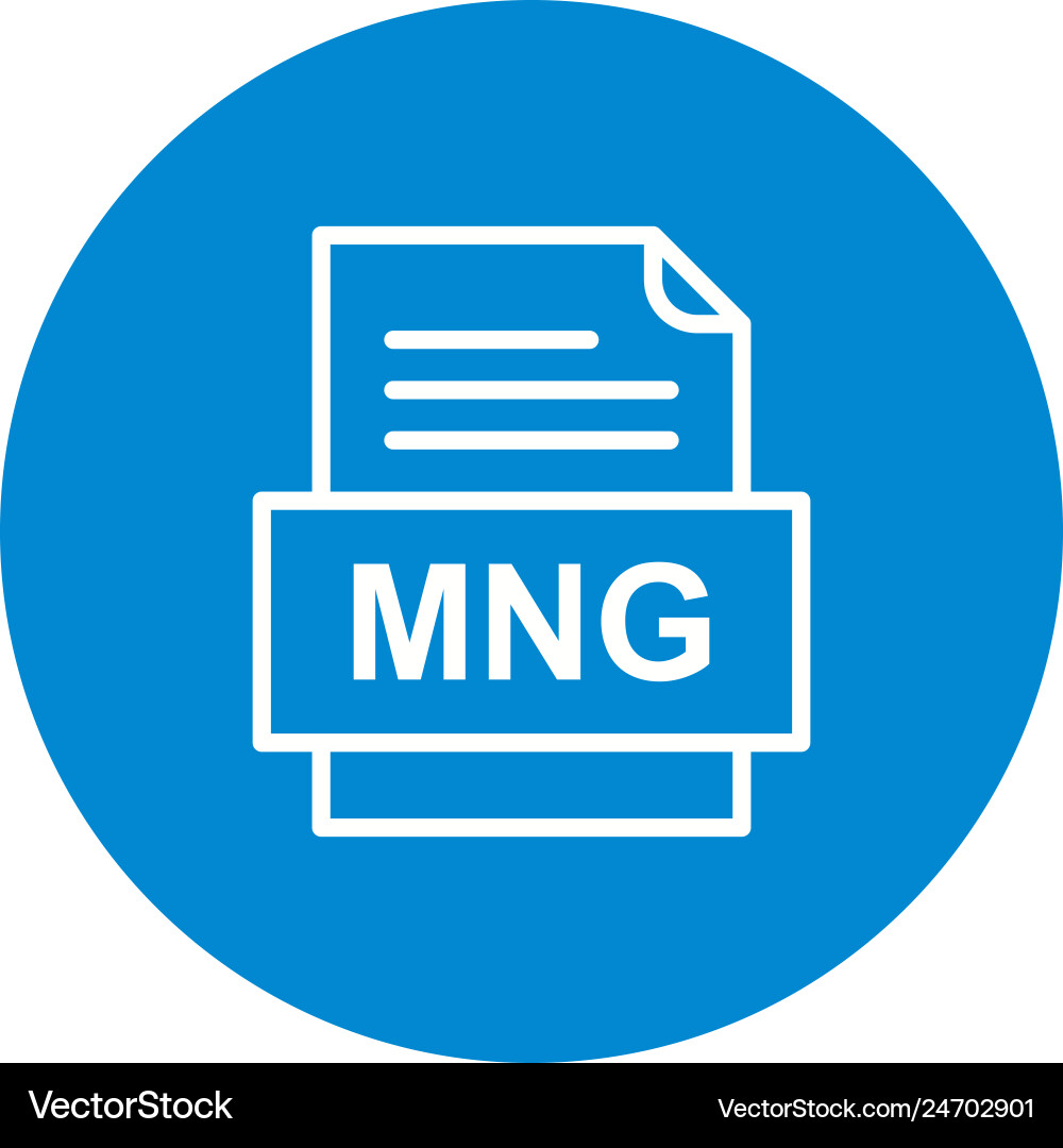 Mng file document icon vector image