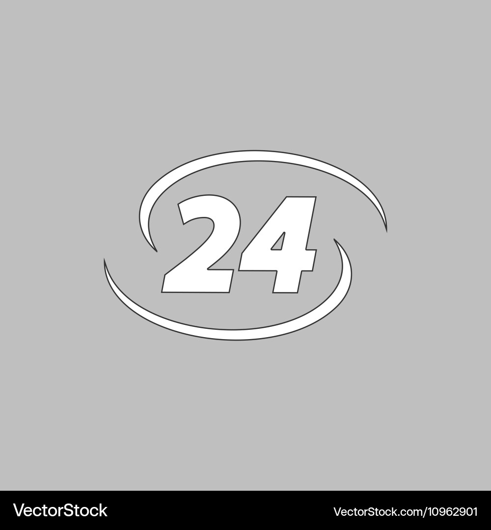 Open hours computer symbol Vector Image