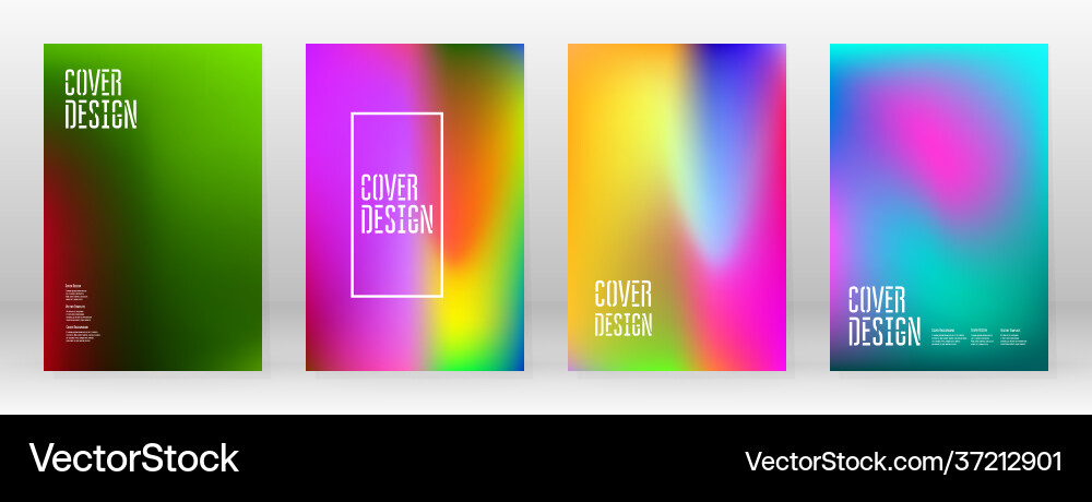 Pastel soft rainbow gradient set color background vector image