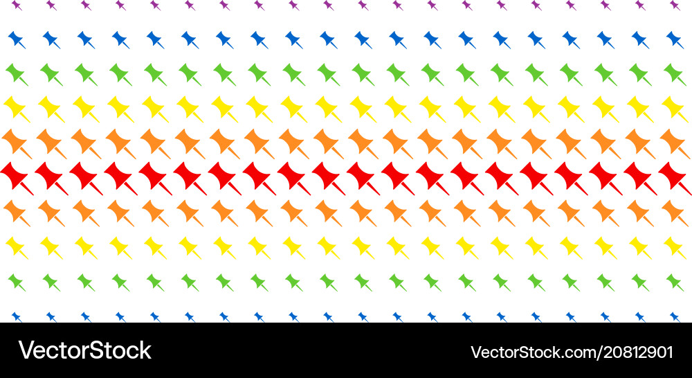 Pin shape halftone spectrum pattern vector image